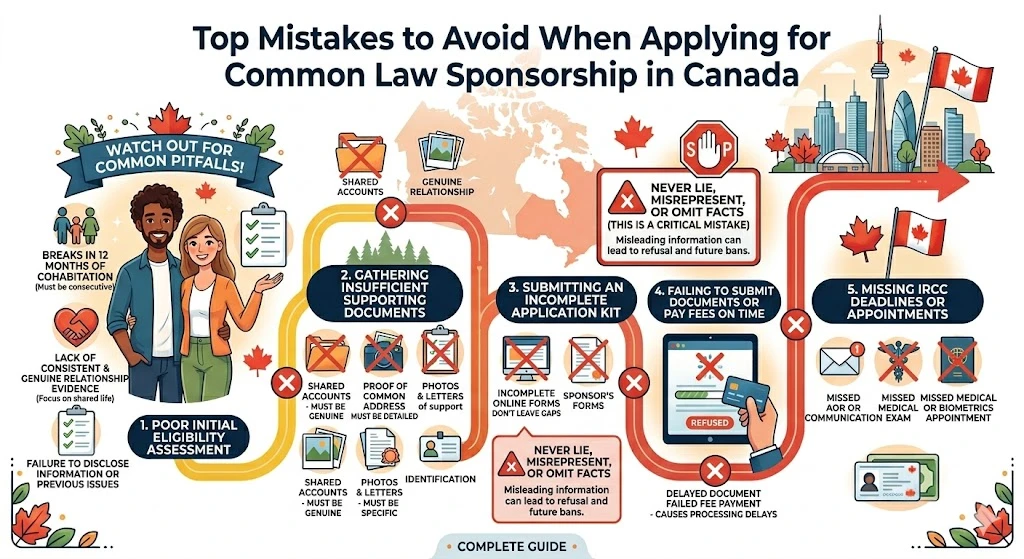 Top Mistakes to Avoid When Applying for Common Law Sponsorship in Canada